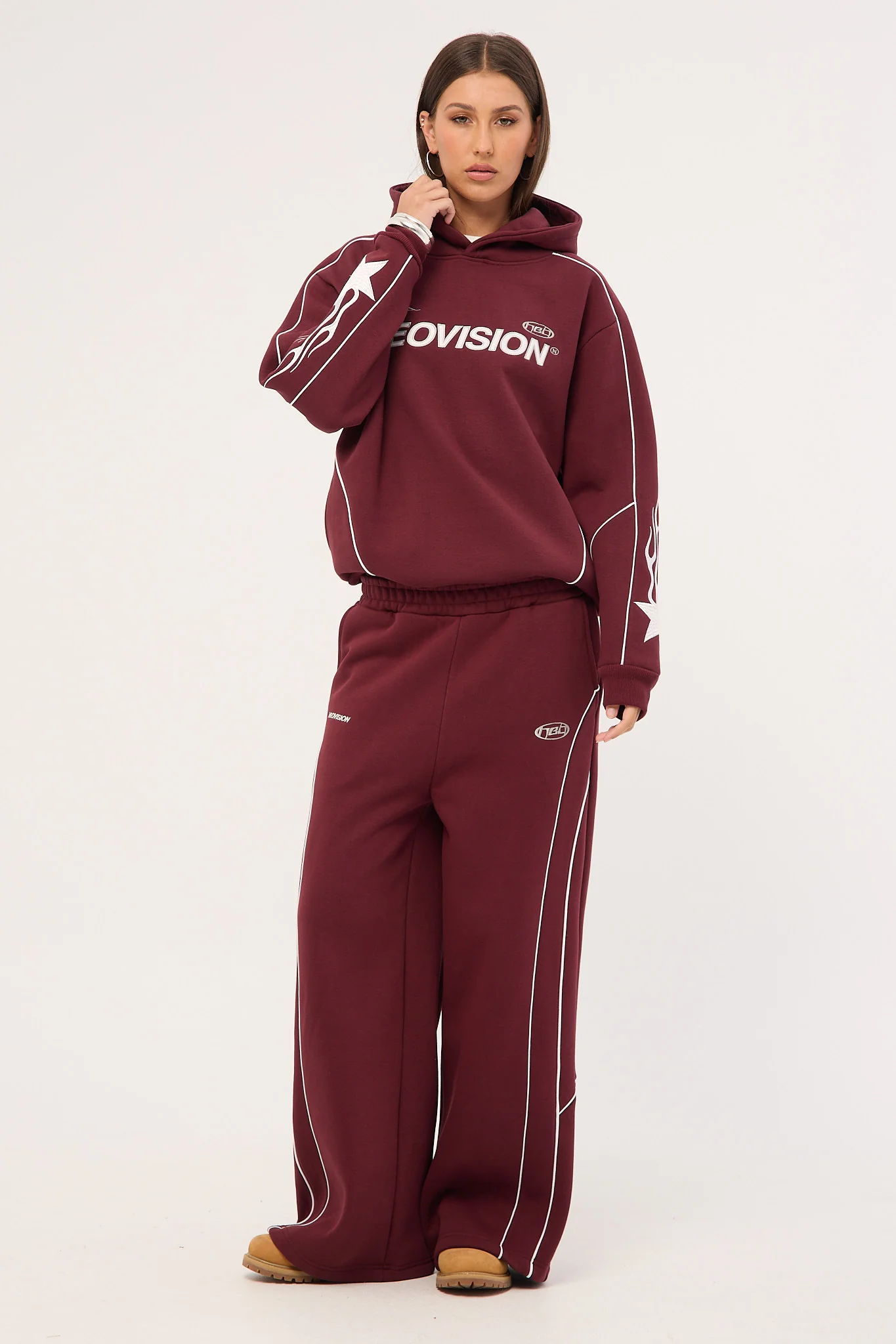 Neovision Glade Straight Leg Trackpant Burgundy - Image 5