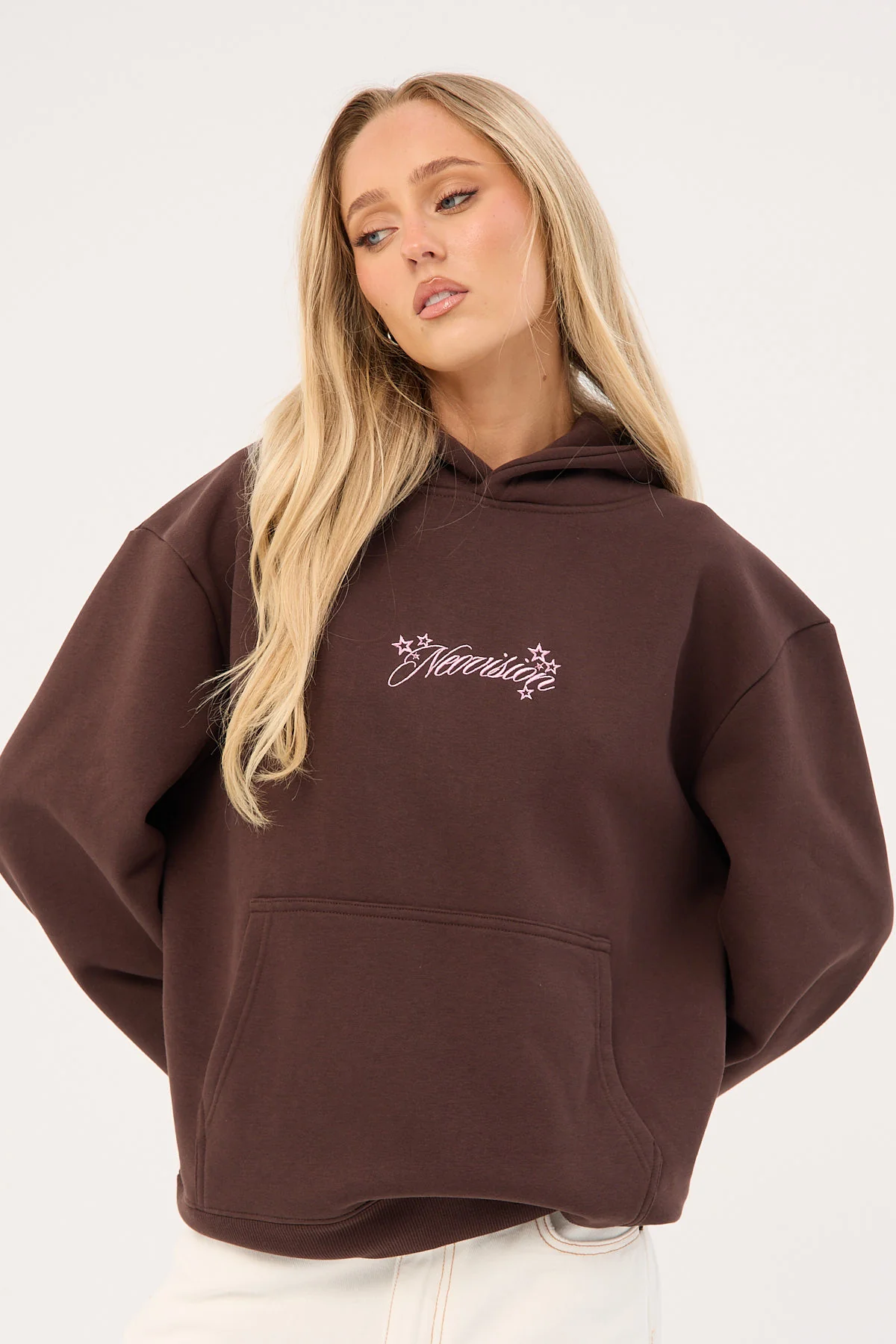 Neovision Glint Relaxed Hoodie Coffee - Image 3