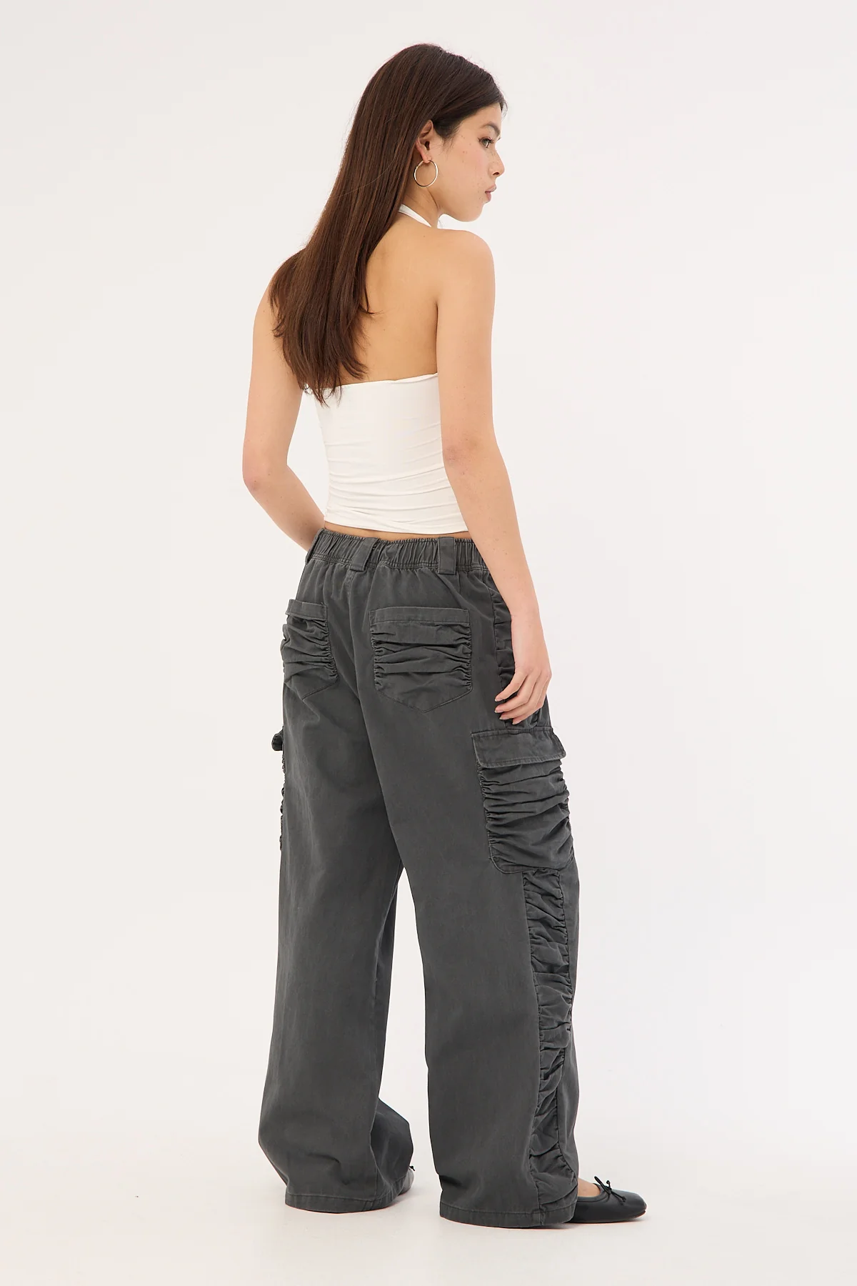 Neovision Glint Ruched Cargo Pants Steel - Image 5