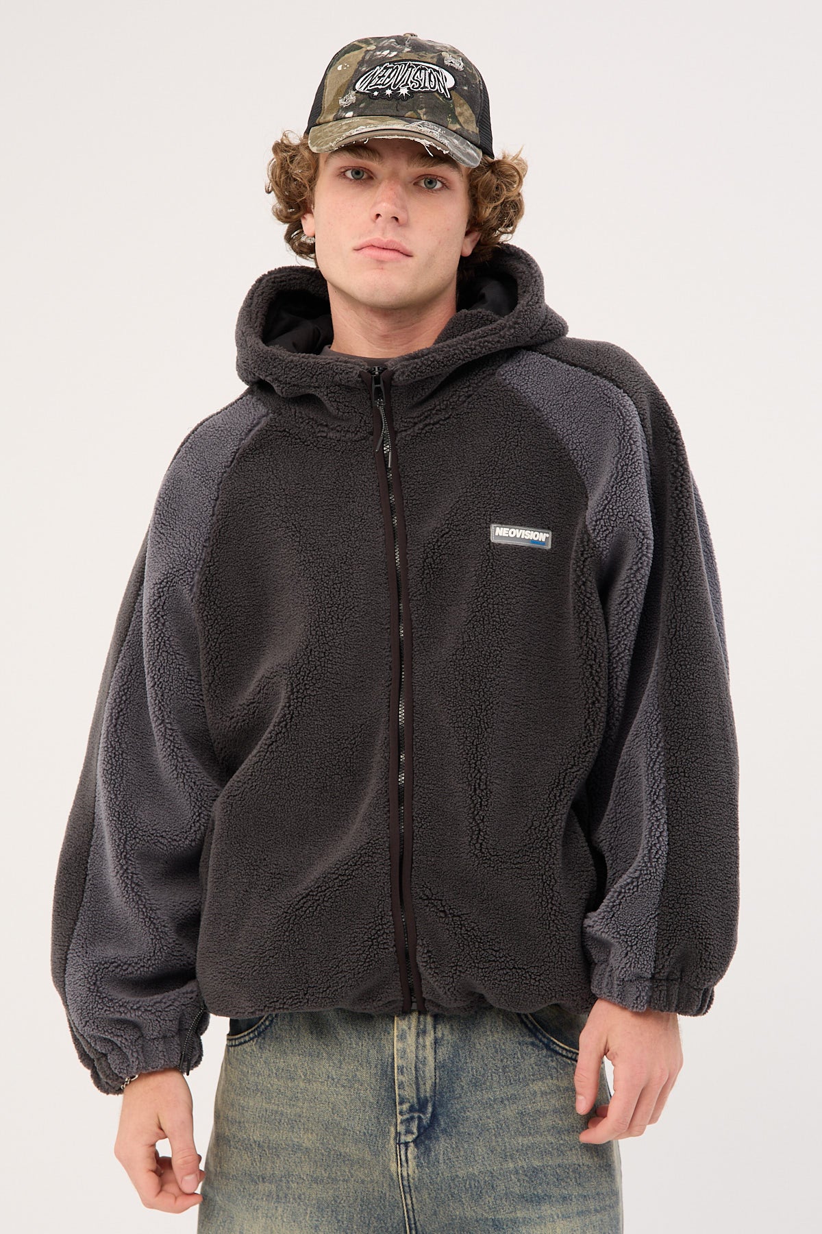 Neovision Gravity Hooded Sherpa Jacket Charcoal