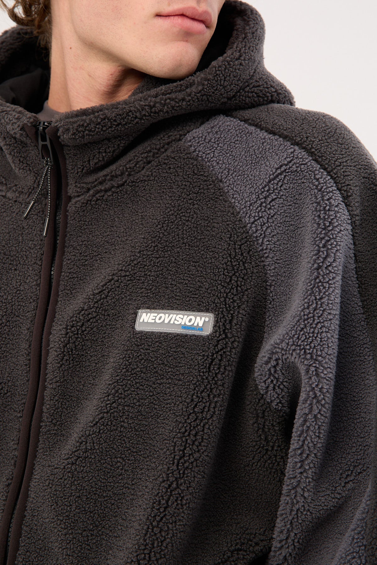 Neovision Gravity Hooded Sherpa Jacket Charcoal - Image 10