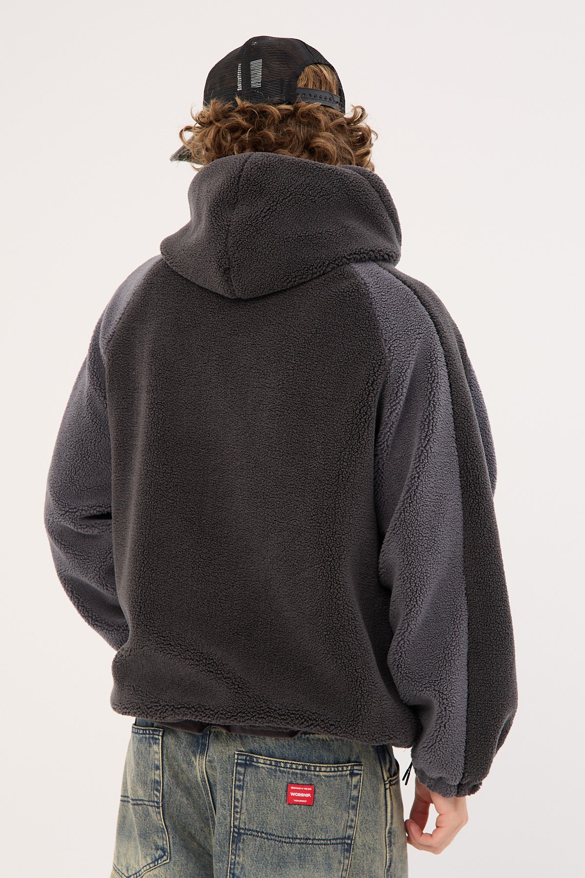 Neovision Gravity Hooded Sherpa Jacket Charcoal - Image 11