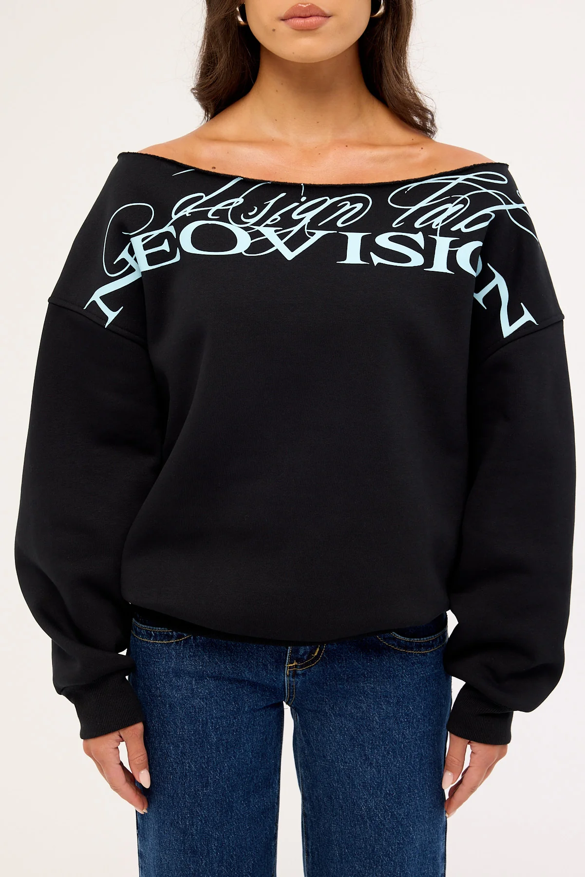 Neovision Hack Off Shoulder Crew Black - Image 6