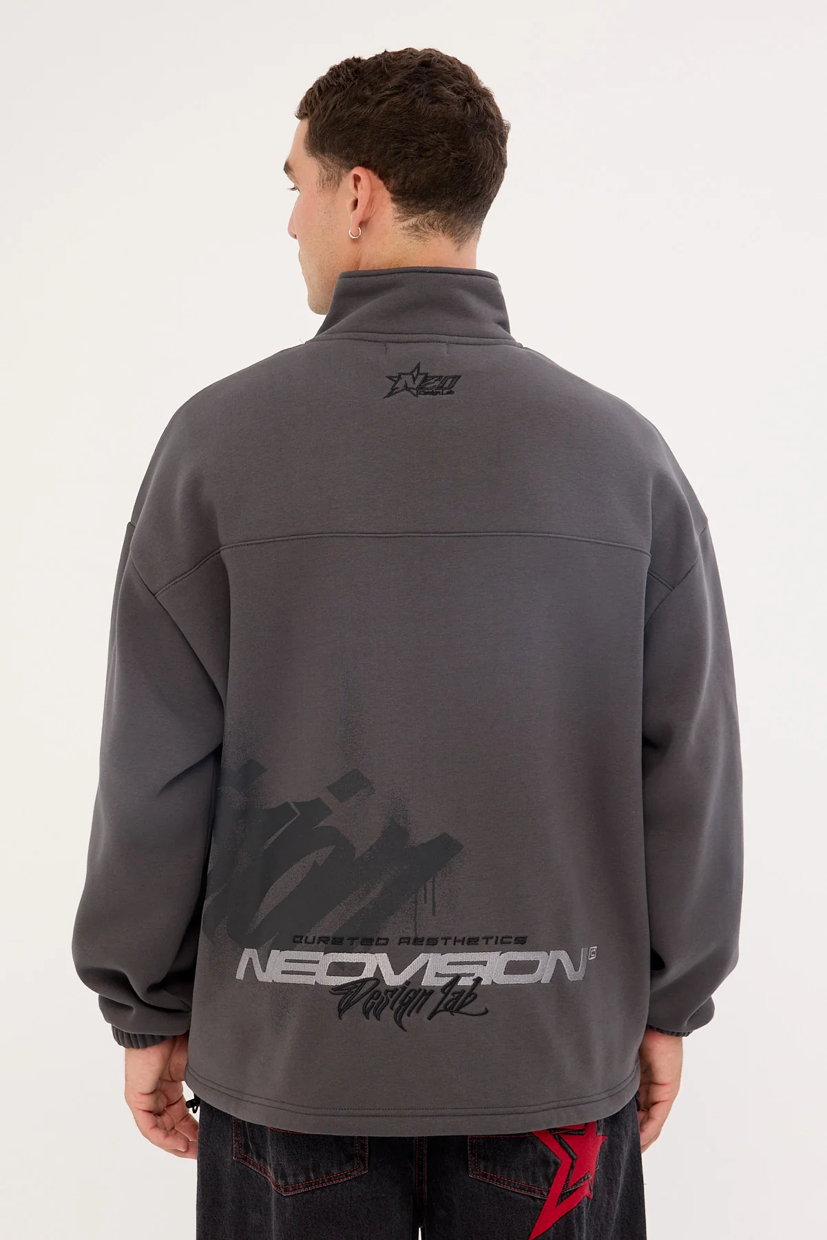 Neovision Havok Elastic Quarter Zip Crew Ash Black - Image 6