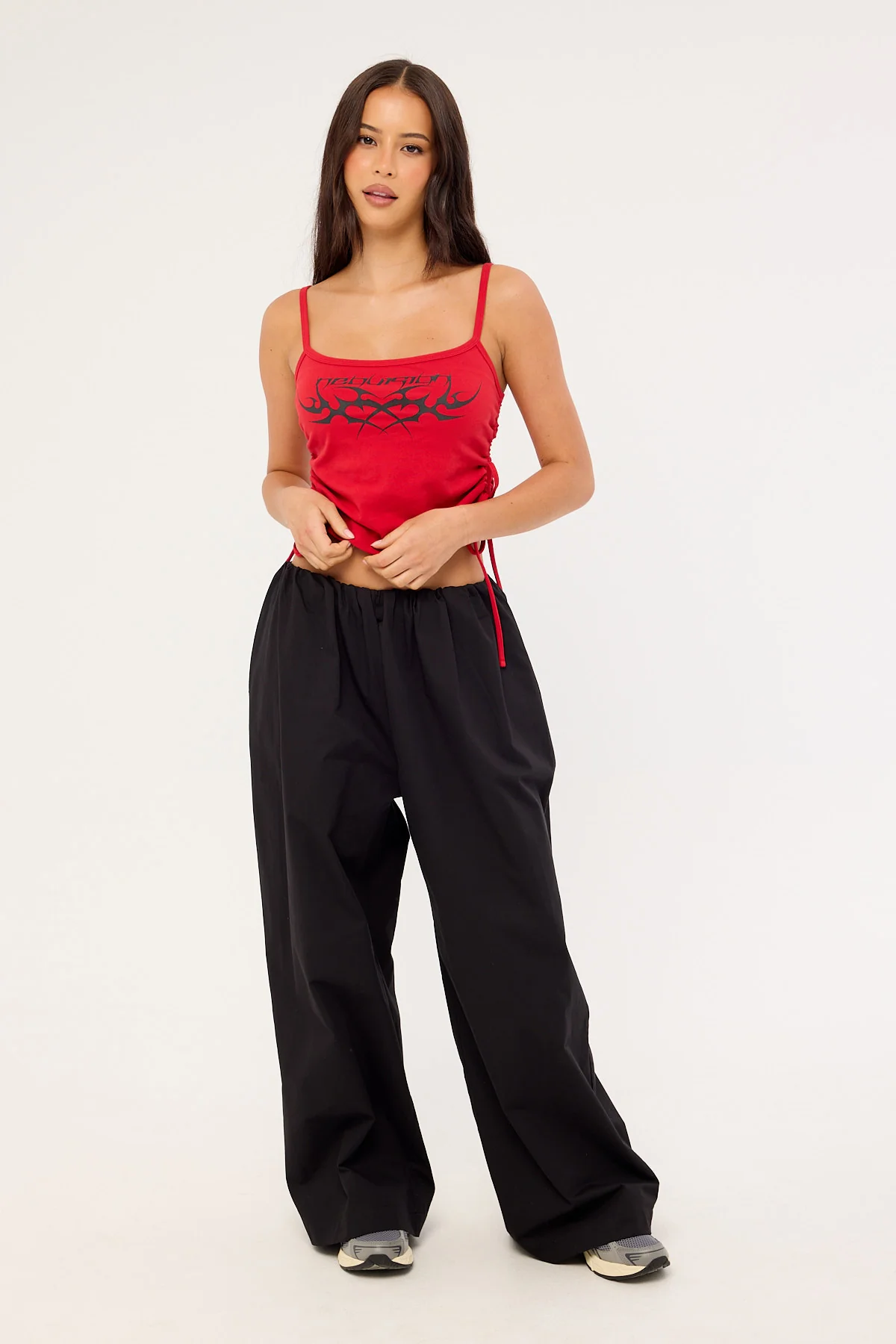 Neovision Hissy Fit Drawcord Cami Top Red - Image 3