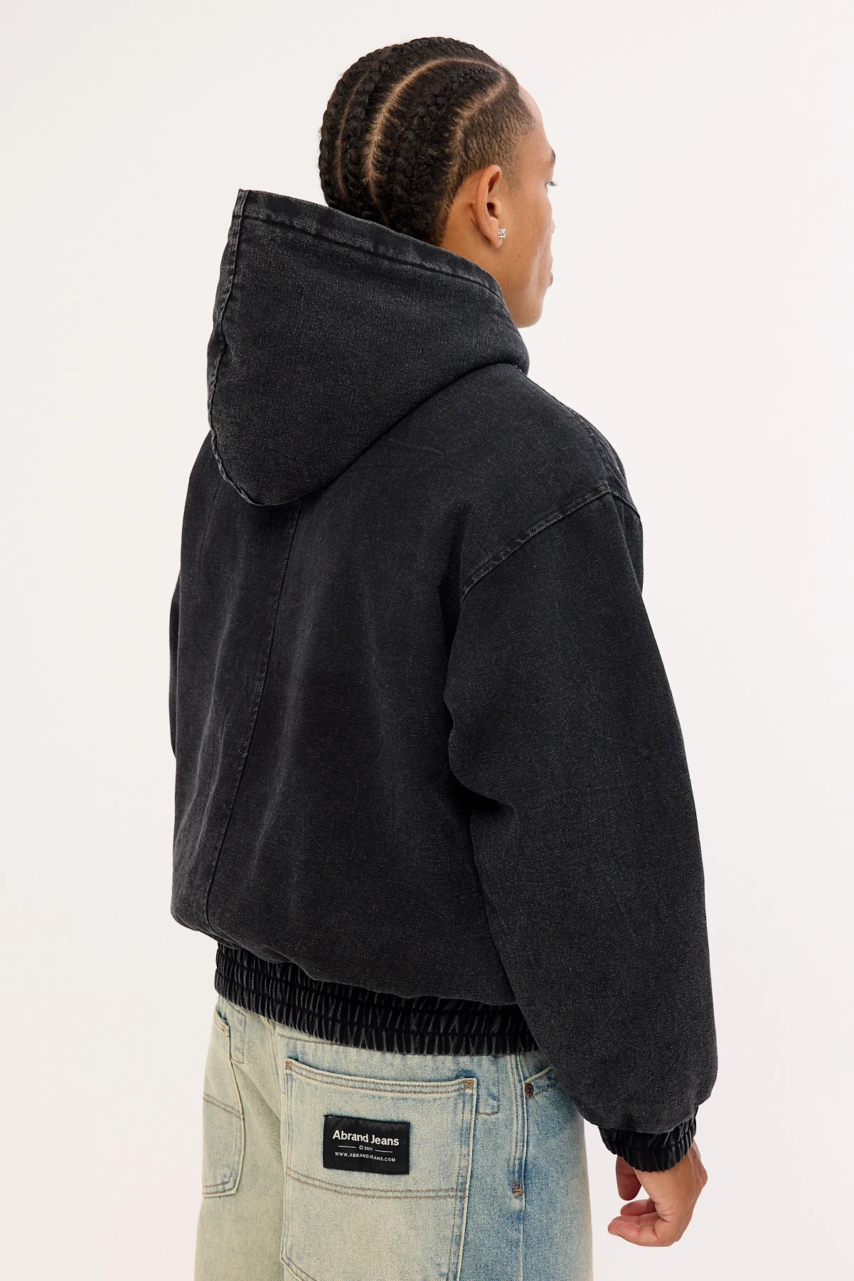Neovision Hooded Bomber Jacket Washed Black - Image 5