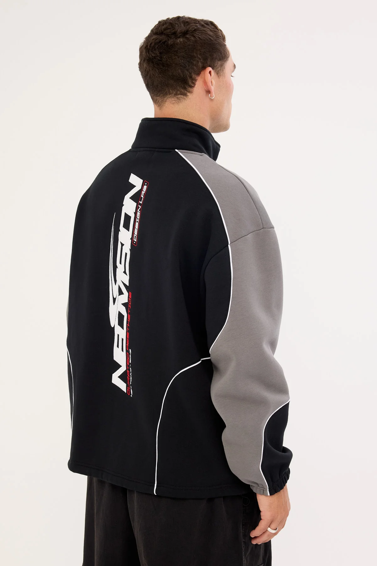 Neovision Hunt Elastic Quarter Zip Crew Black/Grey - Image 5
