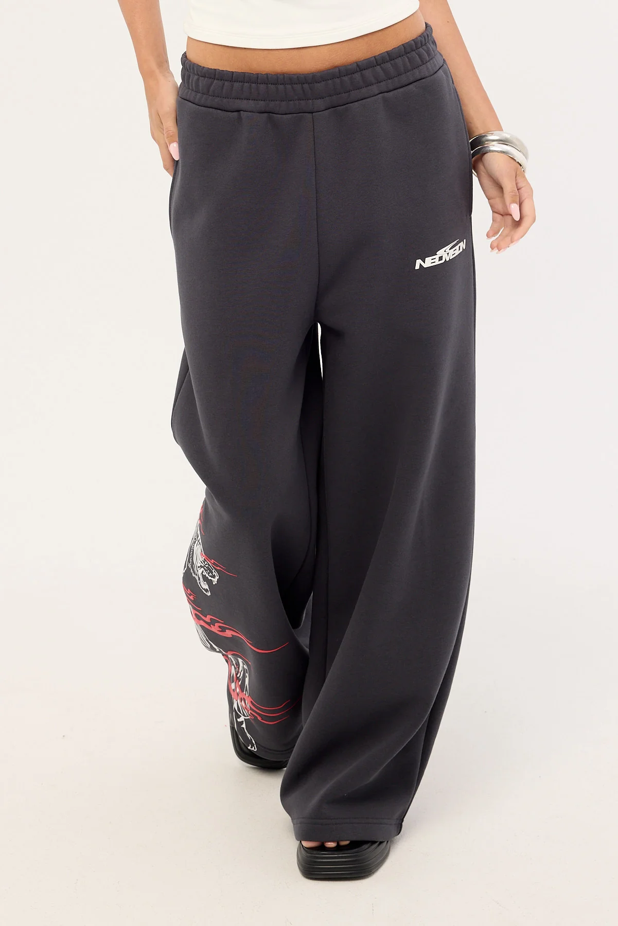 Neovision Hunt Straight Leg Trackpant Washed Black - Image 2