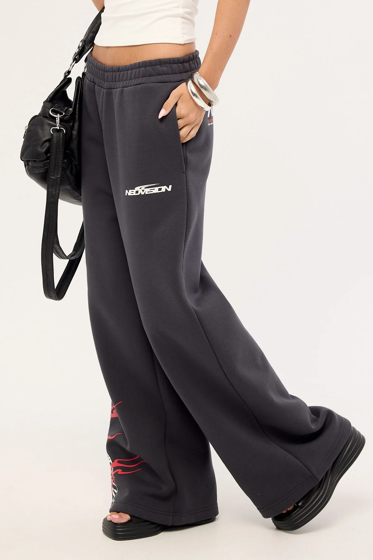 Neovision Hunt Straight Leg Trackpant Washed Black - Image 3