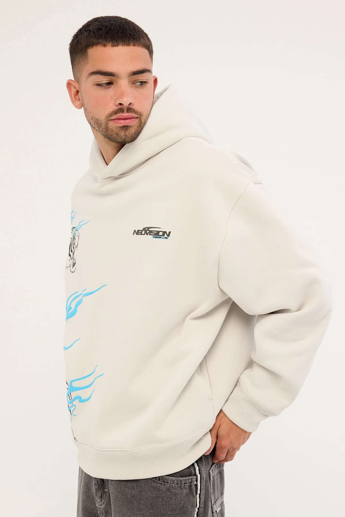 Neovision Hunt Street Hoodie Ice Grey - Image 6