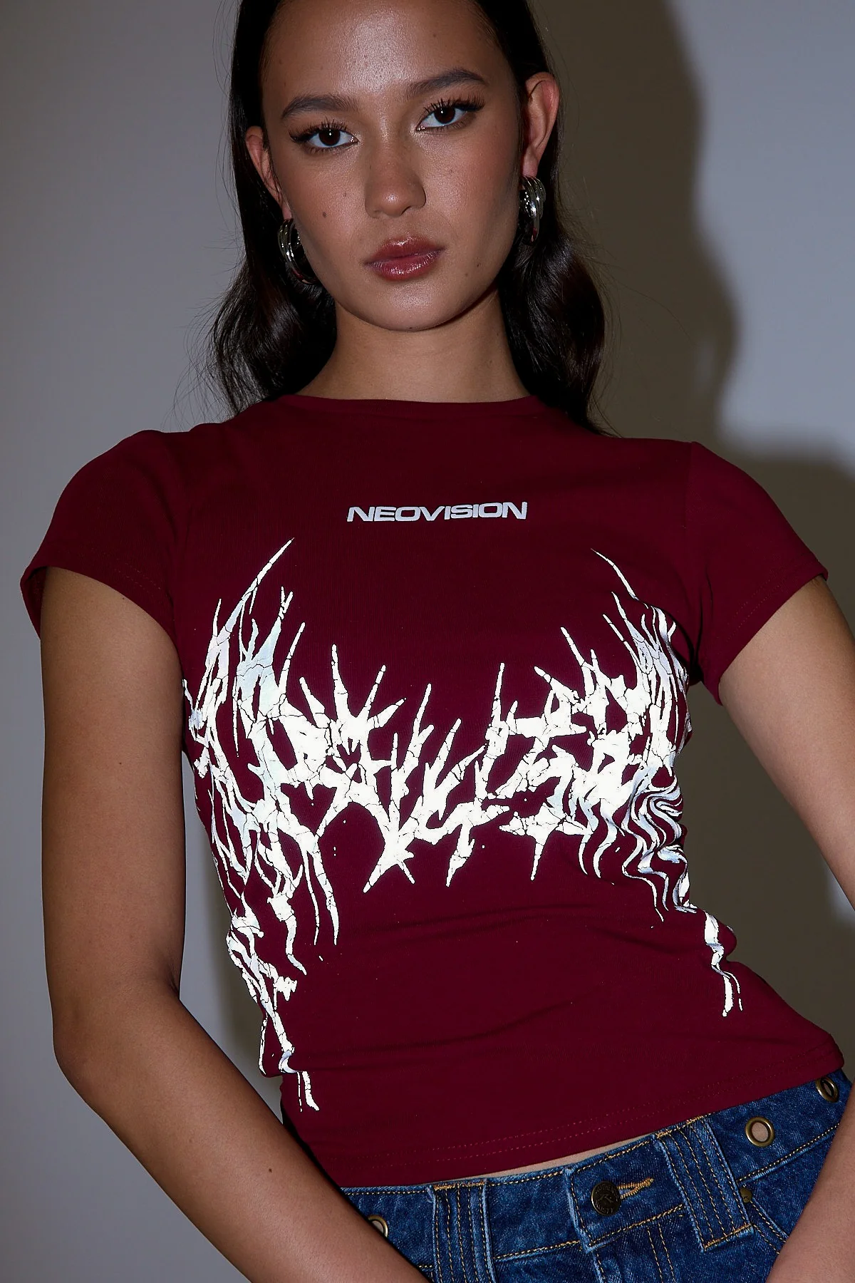 Neovision Infernal Baby Tee Burgundy - Image 10