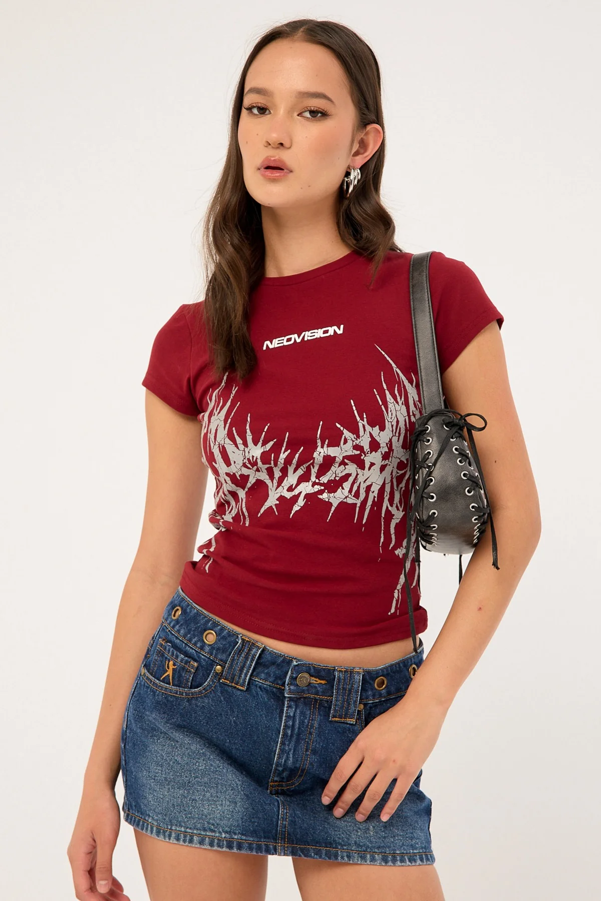Neovision Infernal Baby Tee Burgundy - Image 3