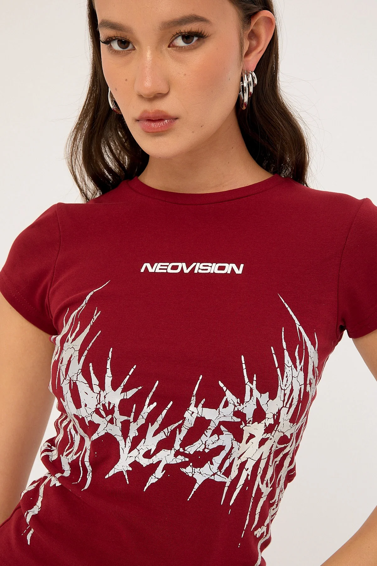Neovision Infernal Baby Tee Burgundy - Image 7