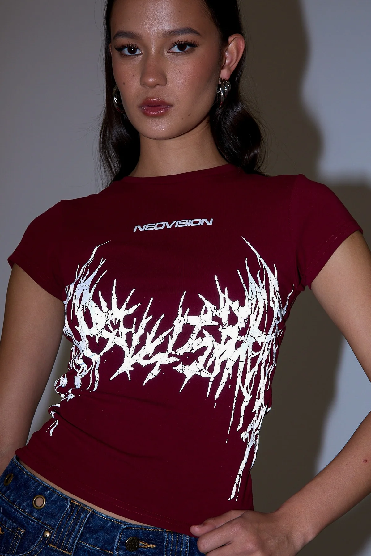 Neovision Infernal Baby Tee Burgundy - Image 9