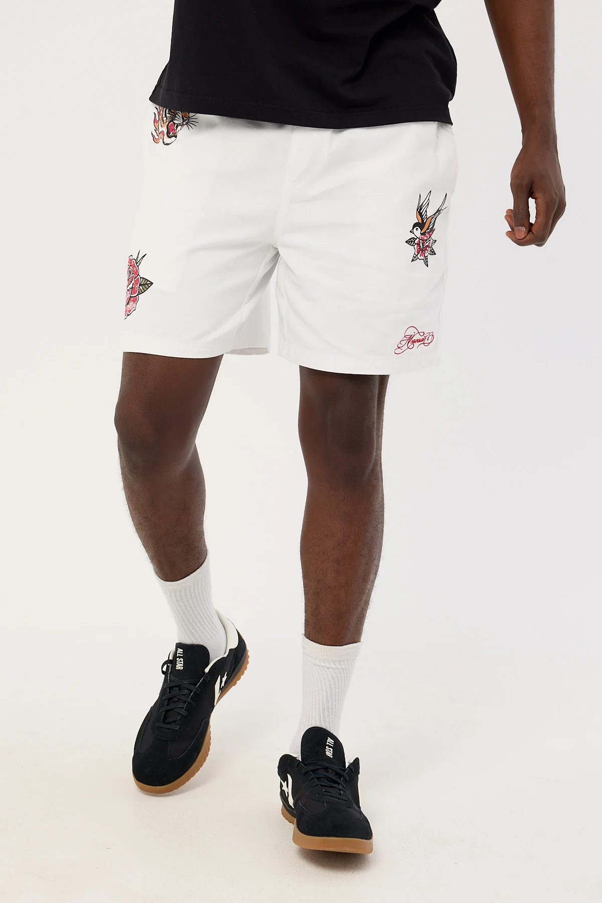 Neovision Inked Elastic Waist Short White - Image 2