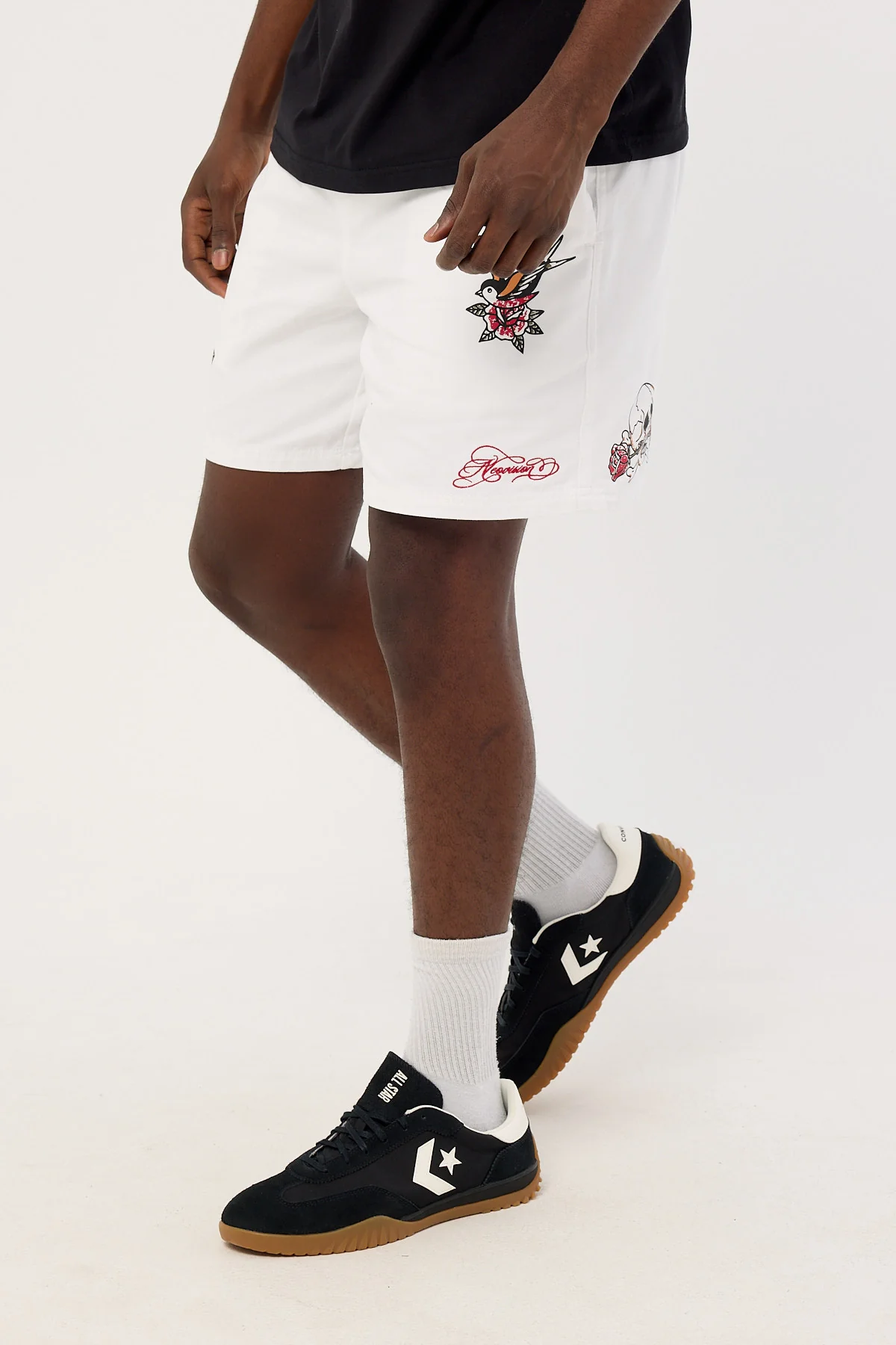 Neovision Inked Elastic Waist Short White - Image 3