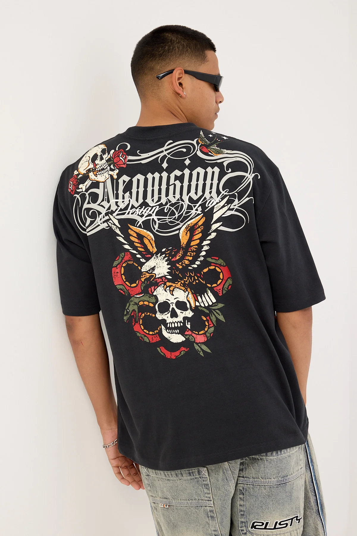 Neovision Inked Street Super Heavy Tee Washed Black - Image 2
