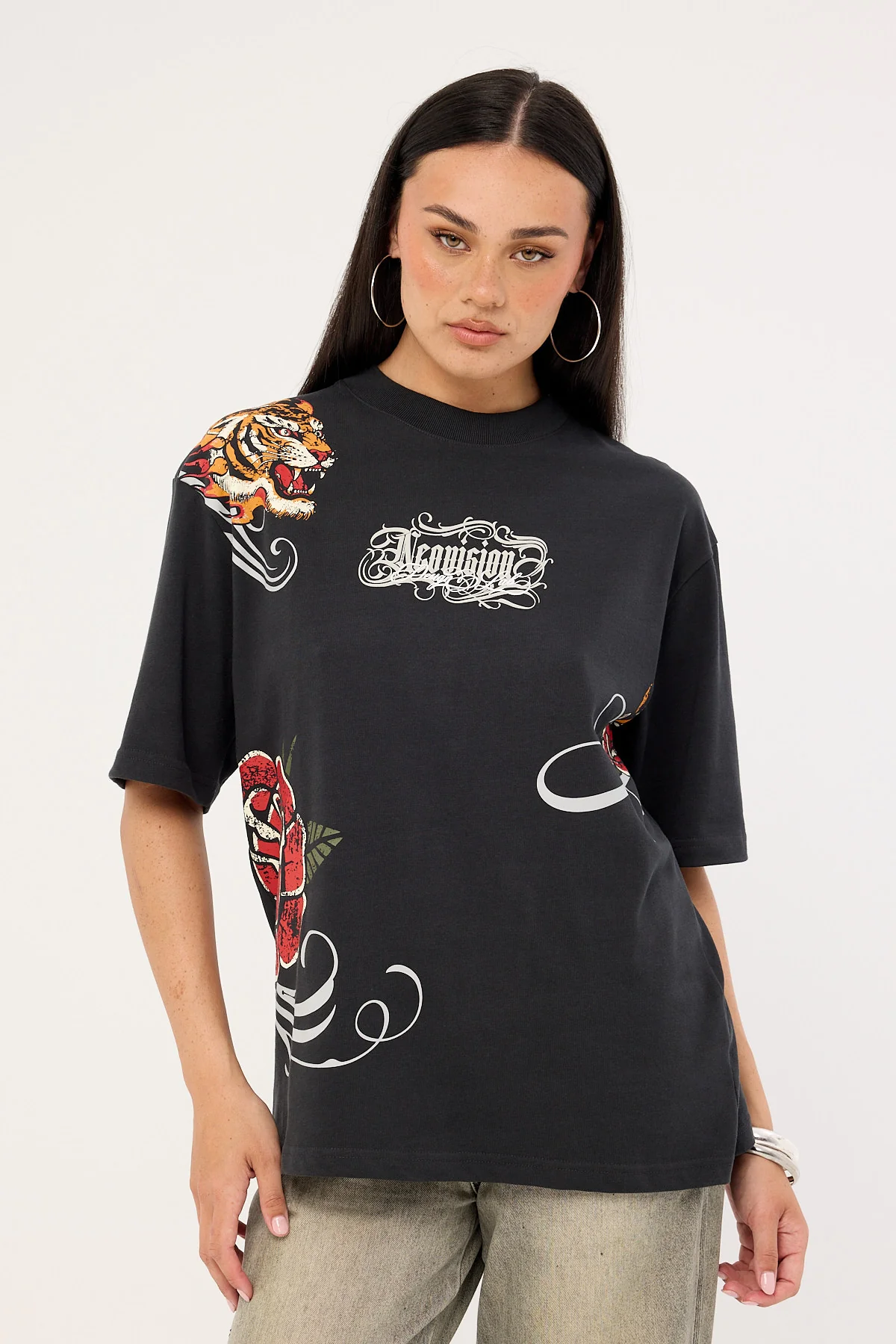 Neovision Inked Street Super Heavy Tee Washed Black - Image 3