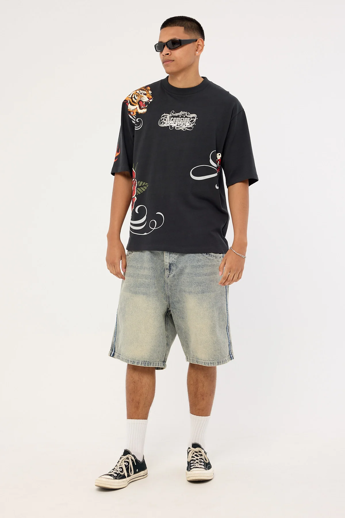 Neovision Inked Street Super Heavy Tee Washed Black - Image 4
