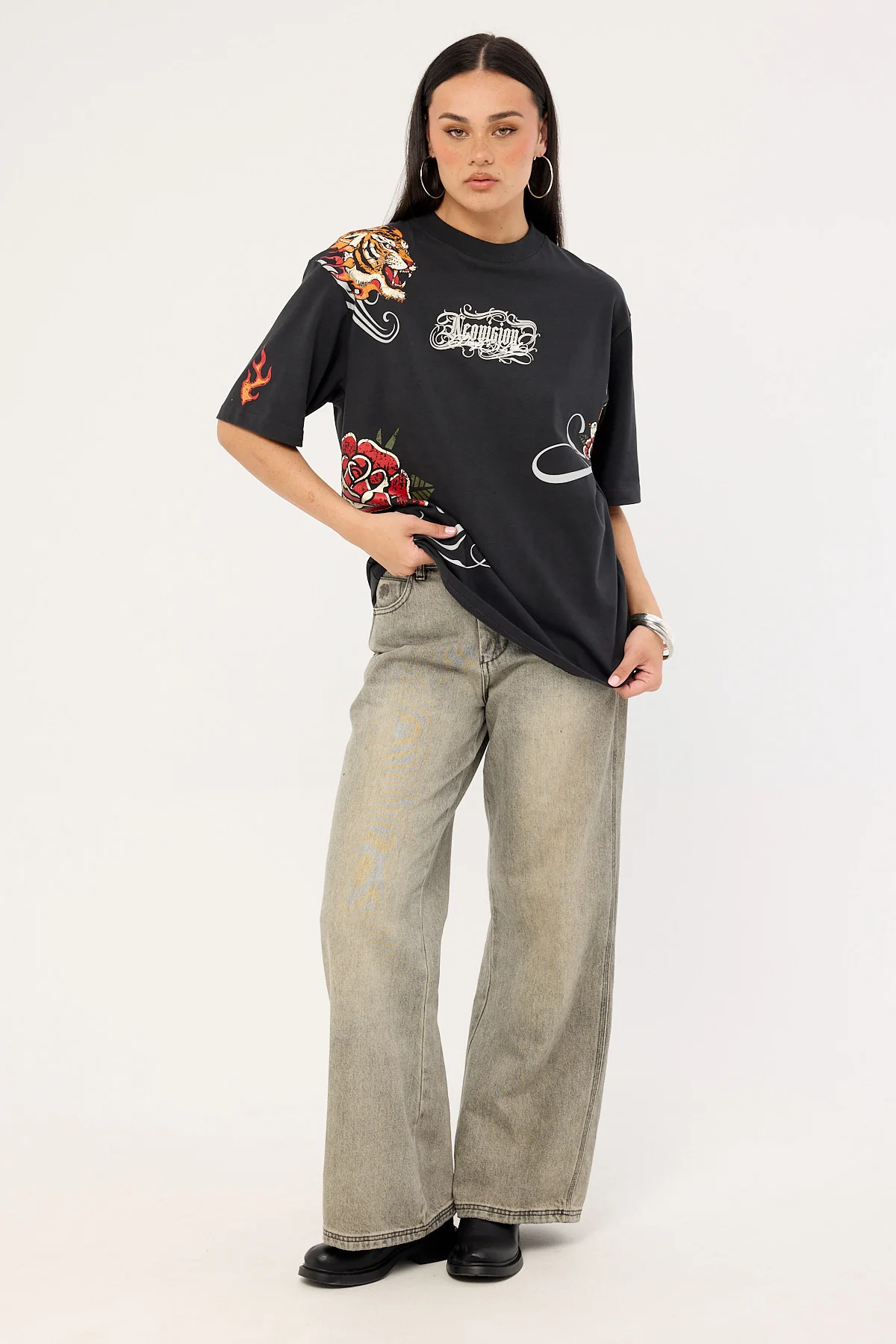 Neovision Inked Street Super Heavy Tee Washed Black - Image 5