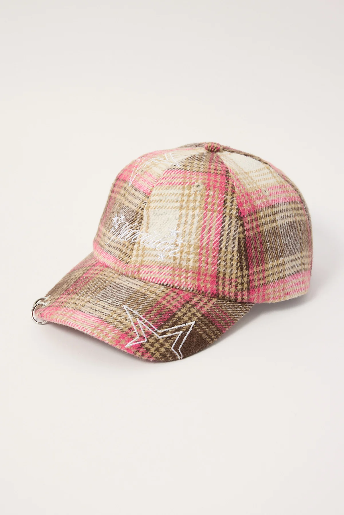 Neovision Inscription Orb Check Dad Cap Pink Print - Image 3
