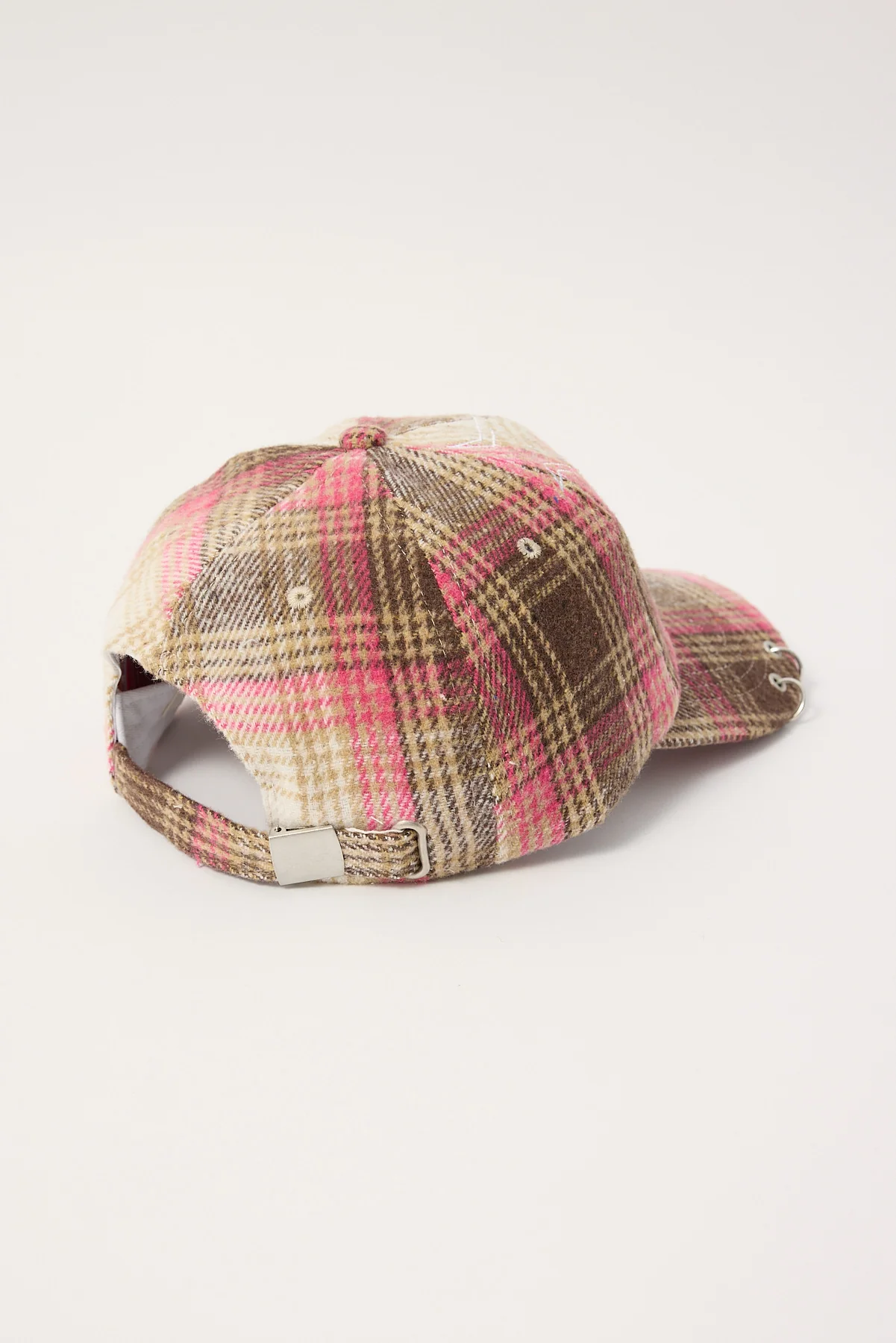 Neovision Inscription Orb Check Dad Cap Pink Print - Image 4