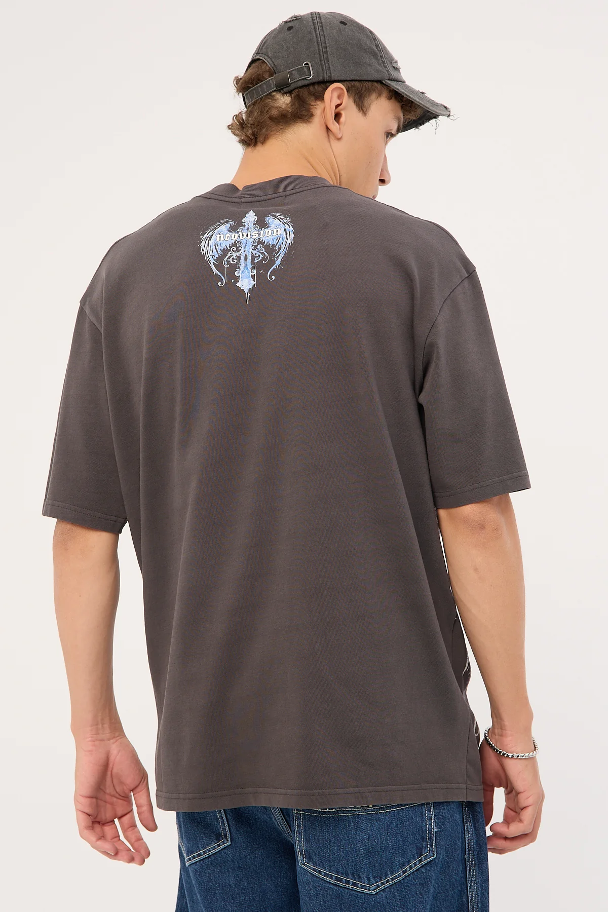 Neovision Insignia Oversized Super Heavy Tee Washed Black - Image 10