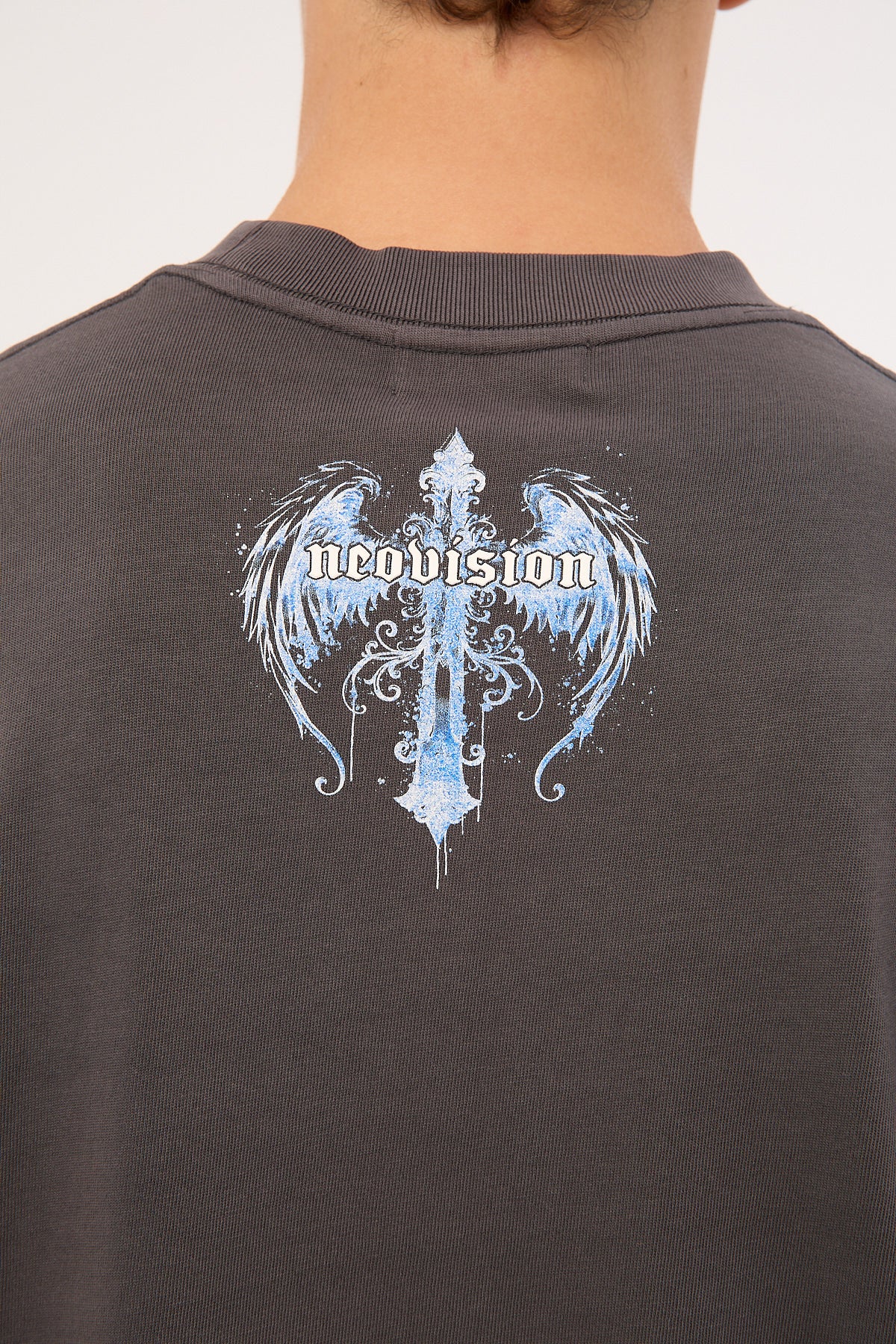 Neovision Insignia Oversized Super Heavy Tee Washed Black - Image 11