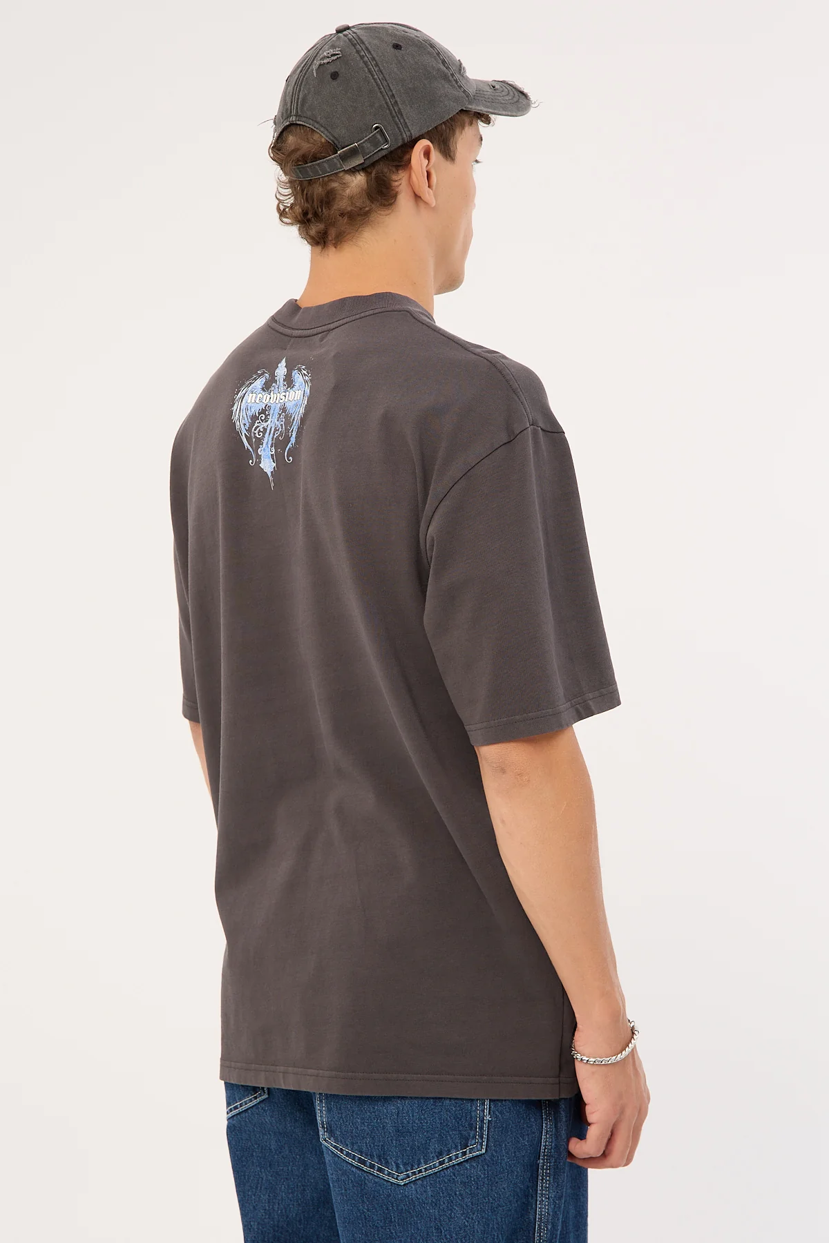 Neovision Insignia Oversized Super Heavy Tee Washed Black - Image 9