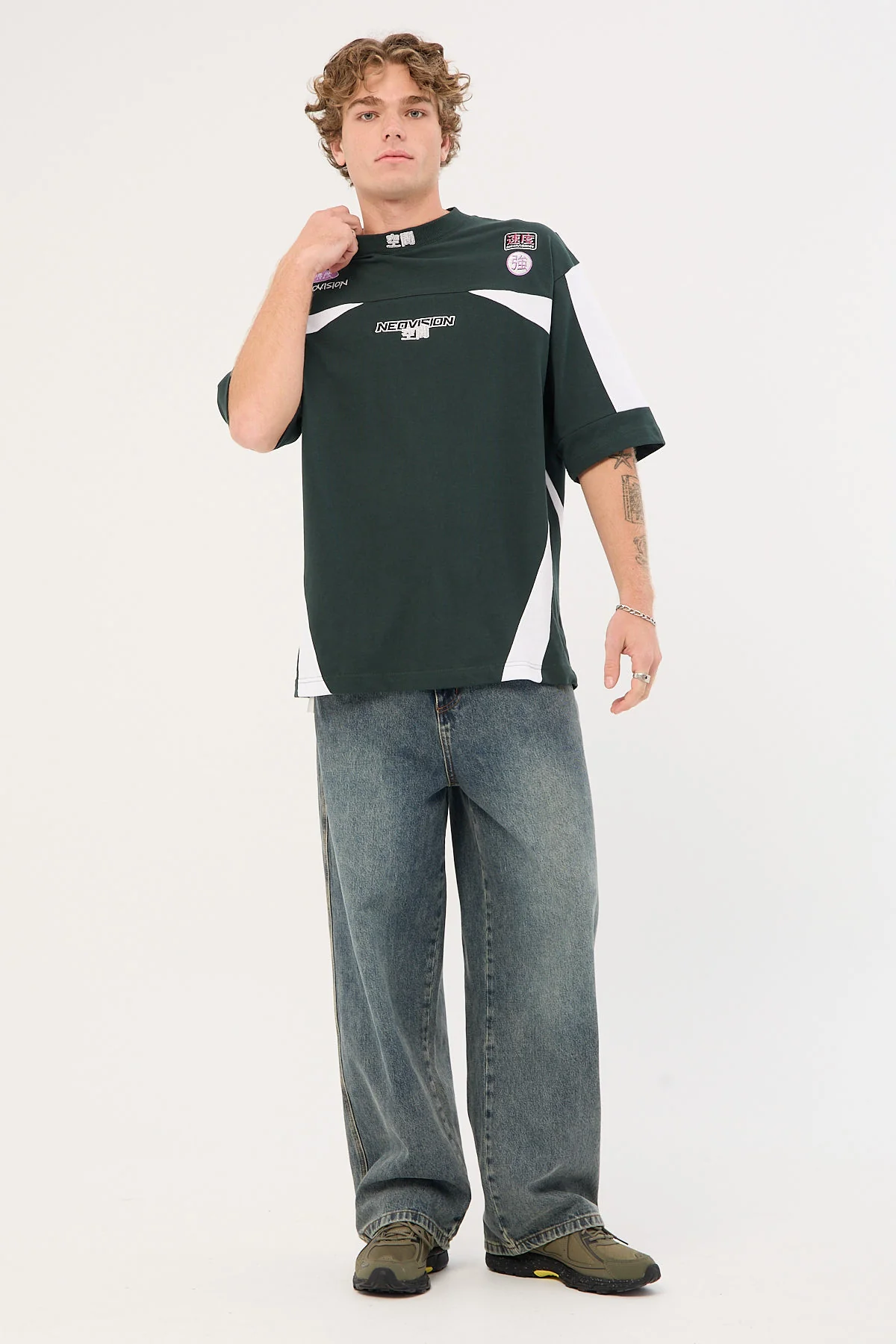 Neovision Interval Street Super Heavy Tee Dark Green - Image 2