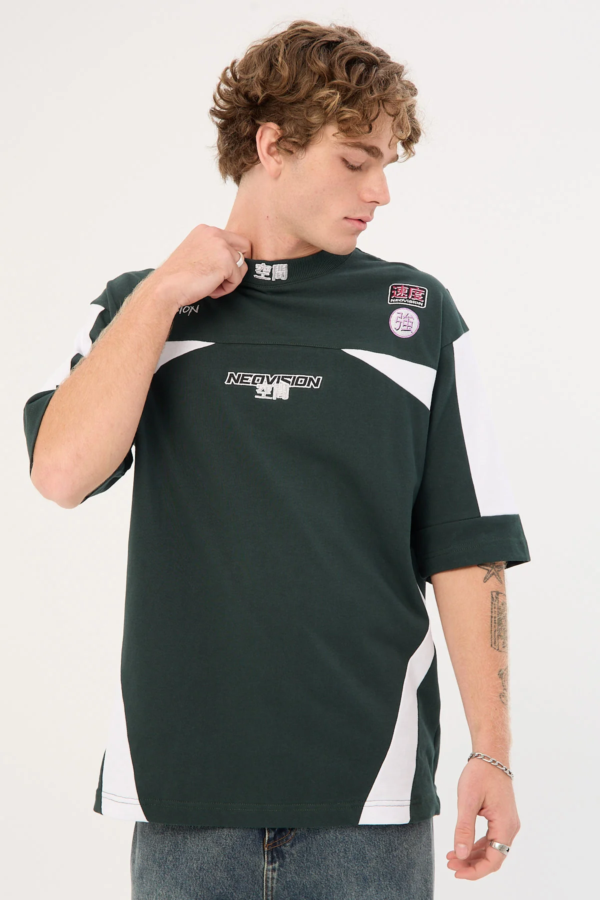 Neovision Interval Street Super Heavy Tee Dark Green - Image 4