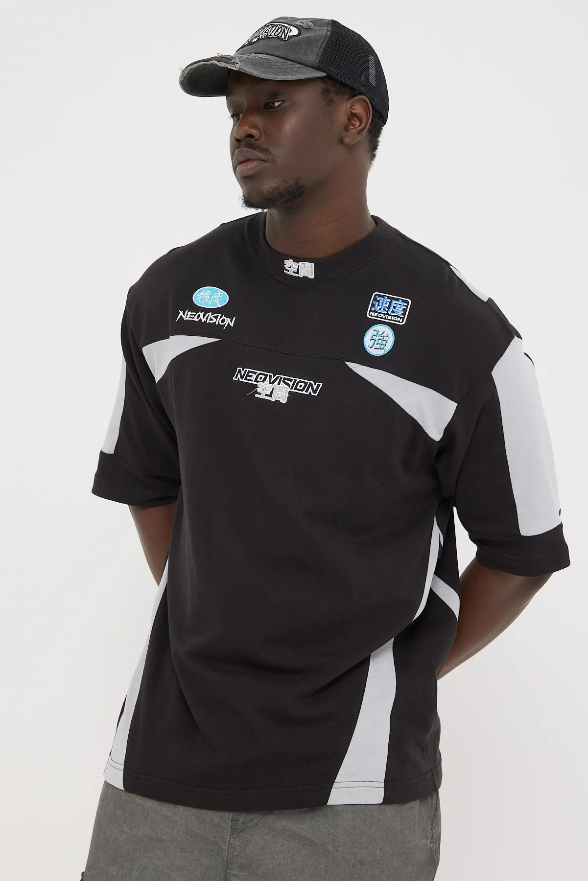 Neovision Interval Street Super Heavy Tee Night Black/Ice Grey - Image 4