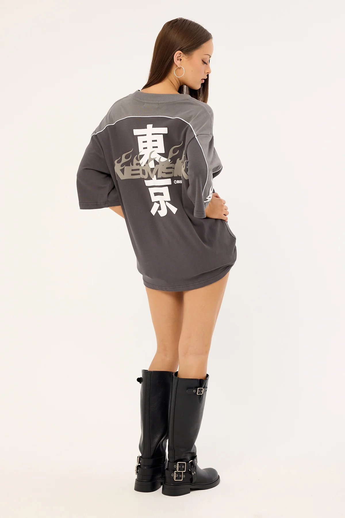 Neovision Kaen Oversize Super Heavy Tee Smoke Grey/Ash Black - Image 7