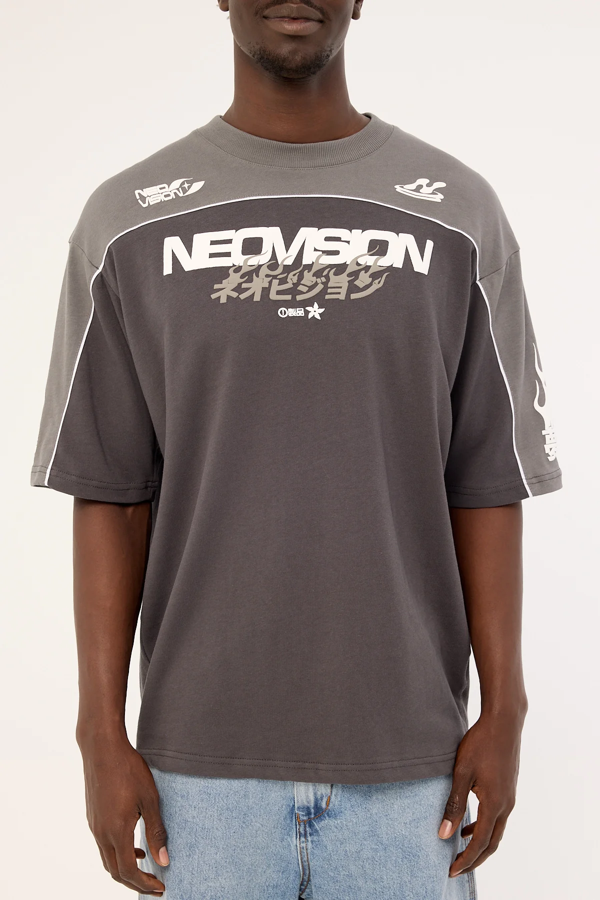 Neovision Kaen Oversize Super Heavy Tee Smoke Grey/Ash Black - Image 8
