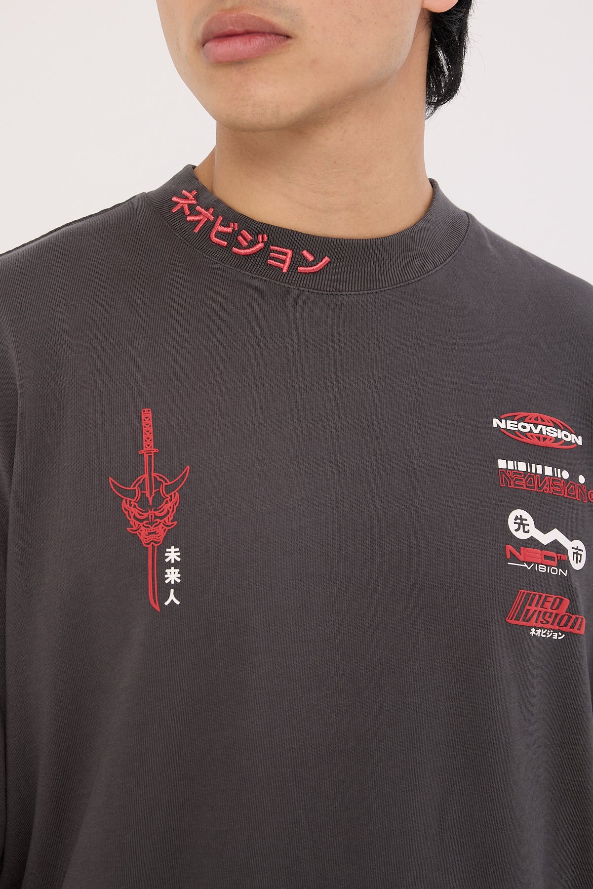 Neovision Kamen Oversize Super Heavy Tee Washed Black - Image 4