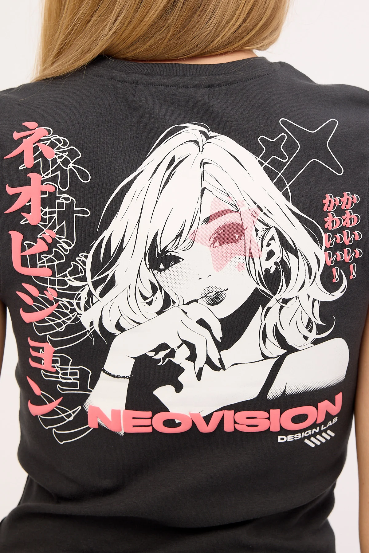 Neovision Kawaii Baby Tee Washed Black - Image 4
