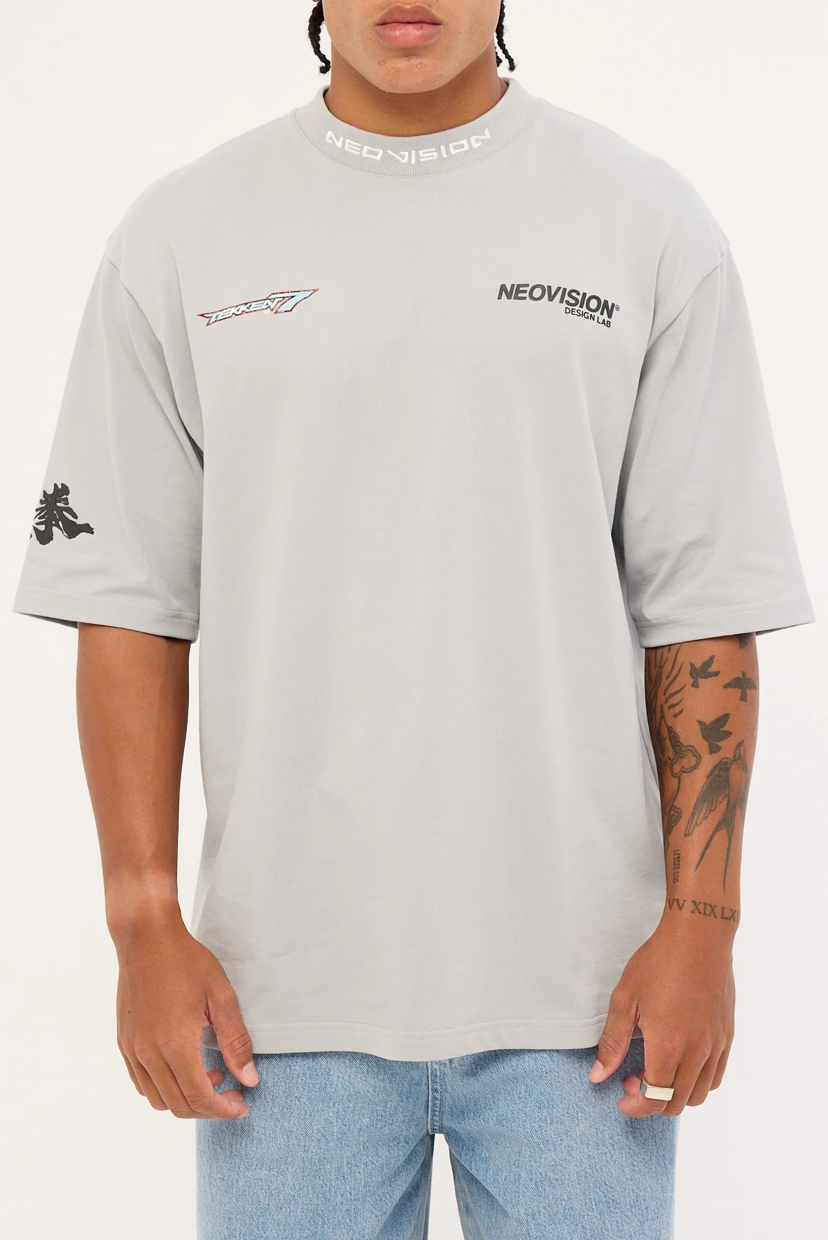 Neovision King Tribal Street Super Heavy Tee Ice Grey - Image 7