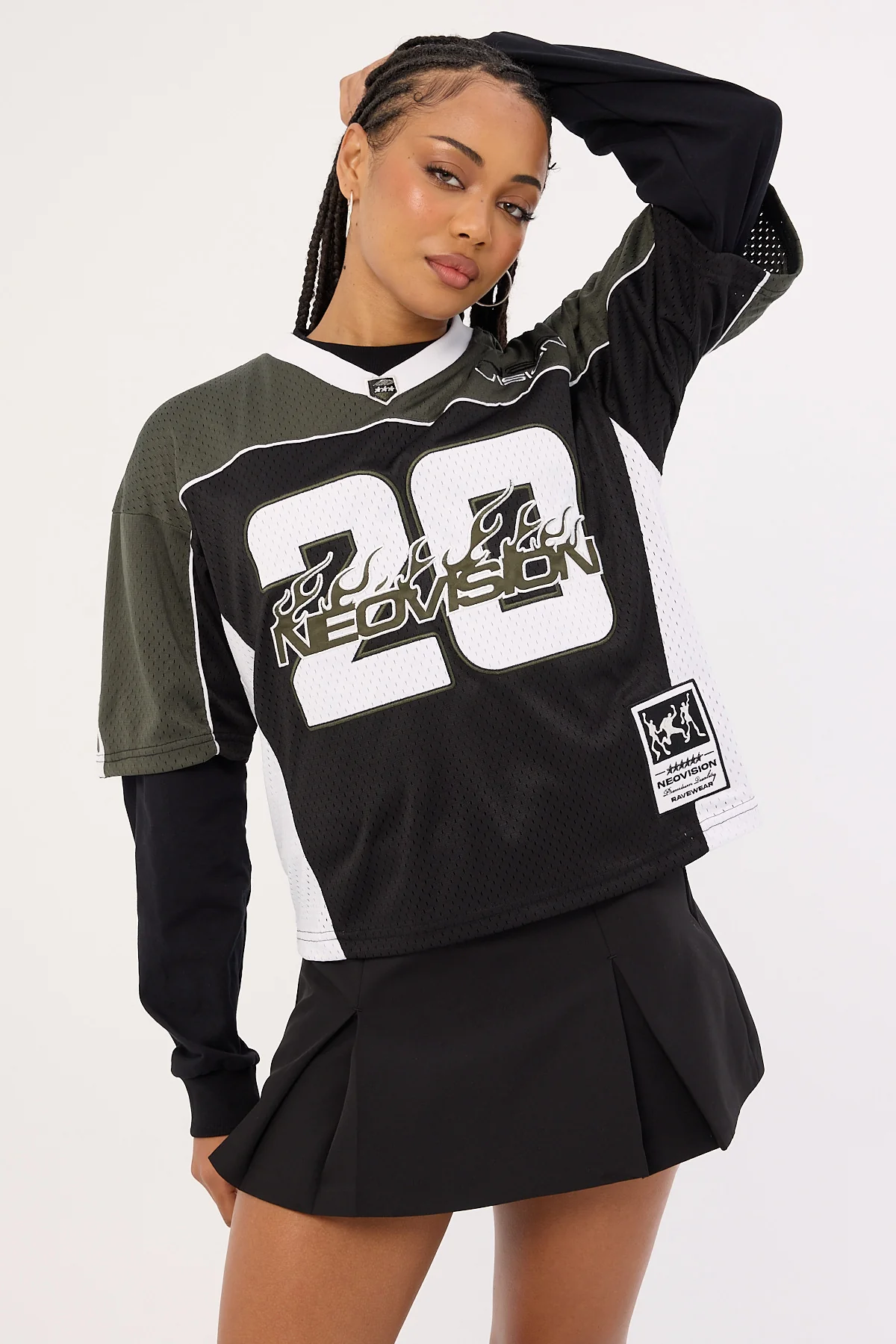 Neovision Kiryu Cropped V Neck Jersey Green/Black - Image 4