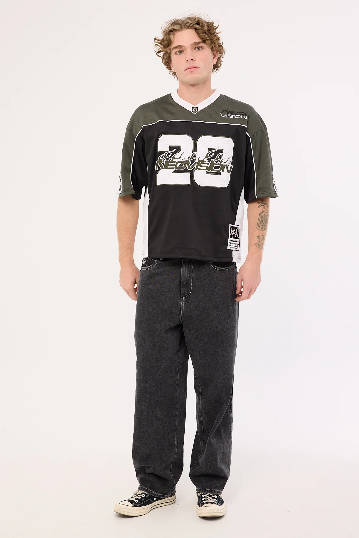 Neovision Kiryu Cropped V Neck Jersey Green/Black - Image 5