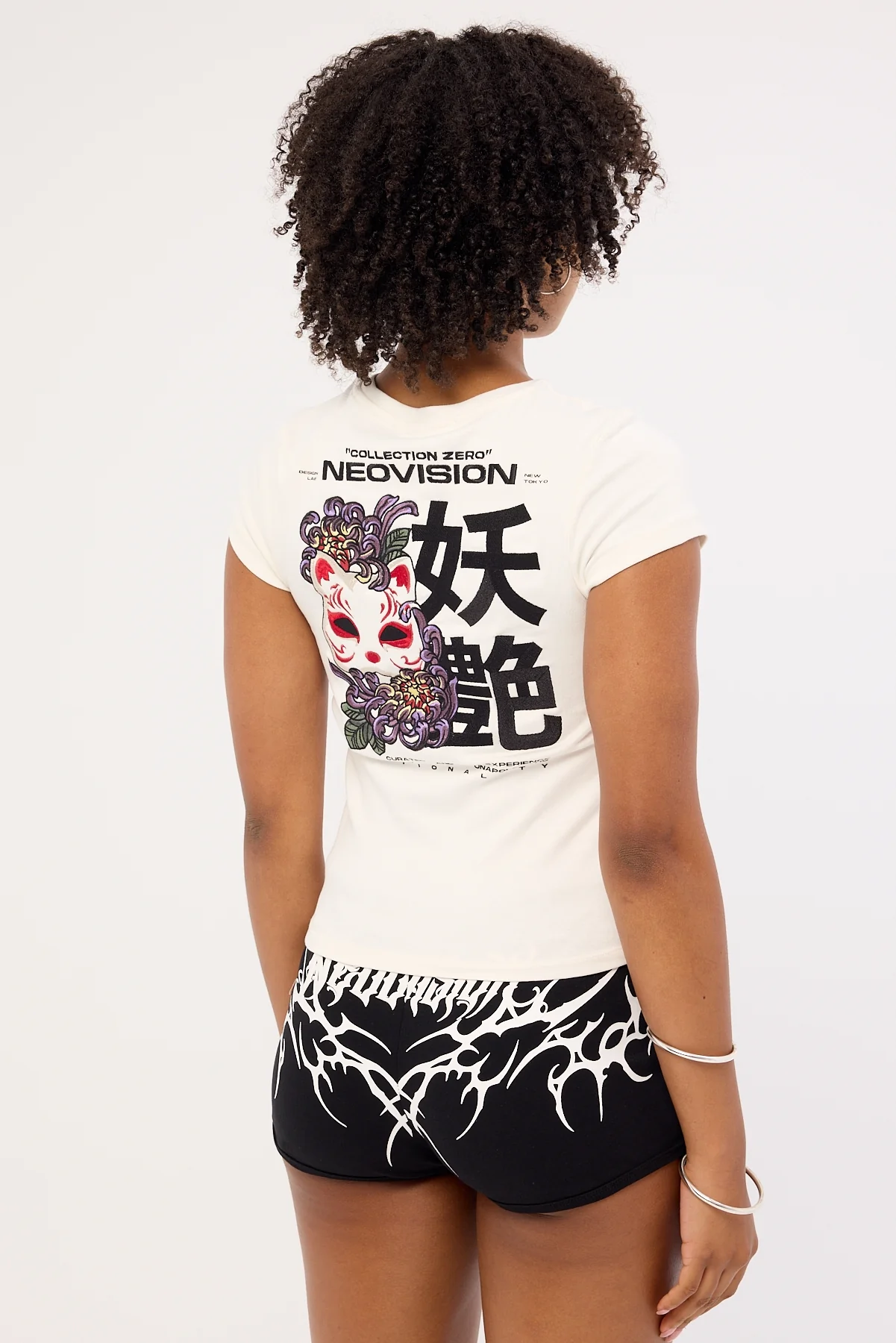 Neovision Kitsune Baby Tee White - Image 3
