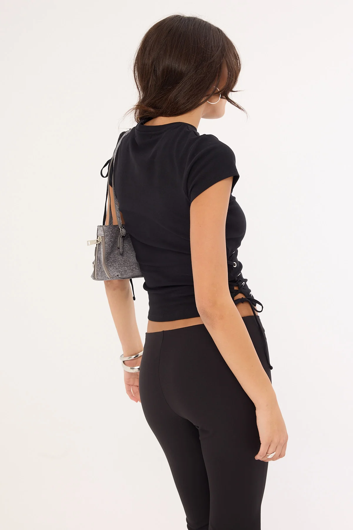 Neovision Lace Up Baby Tee Black - Image 8
