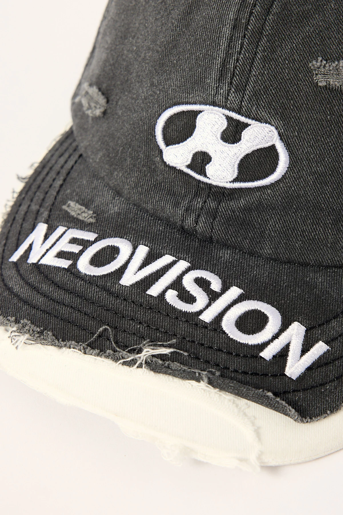 Neovision Layers Distressed Dad Cap Washed Black - Image 2