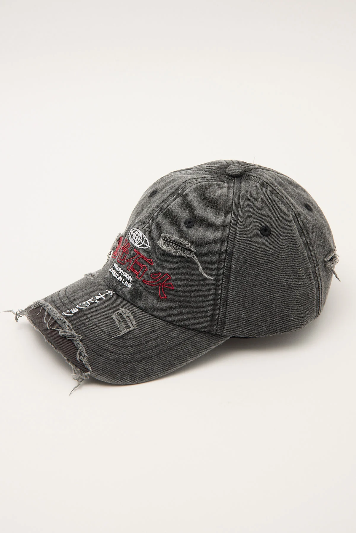 Neovision Lightning Distressed Dad Cap Washed Black - Image 3