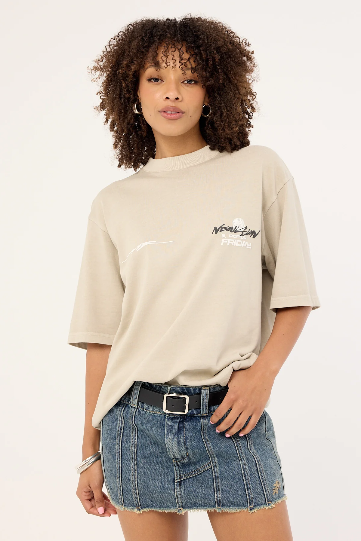 Neovision Merch Cropped Street Super Heavy Tee Washed Granite - Image 2