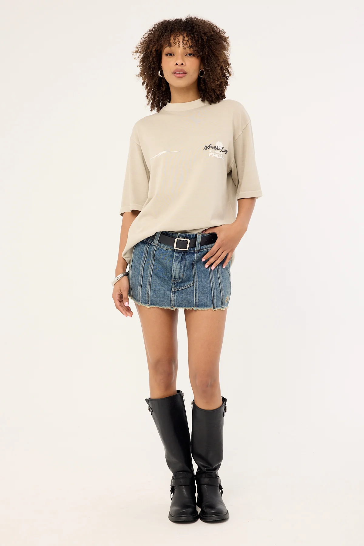 Neovision Merch Cropped Street Super Heavy Tee Washed Granite - Image 3