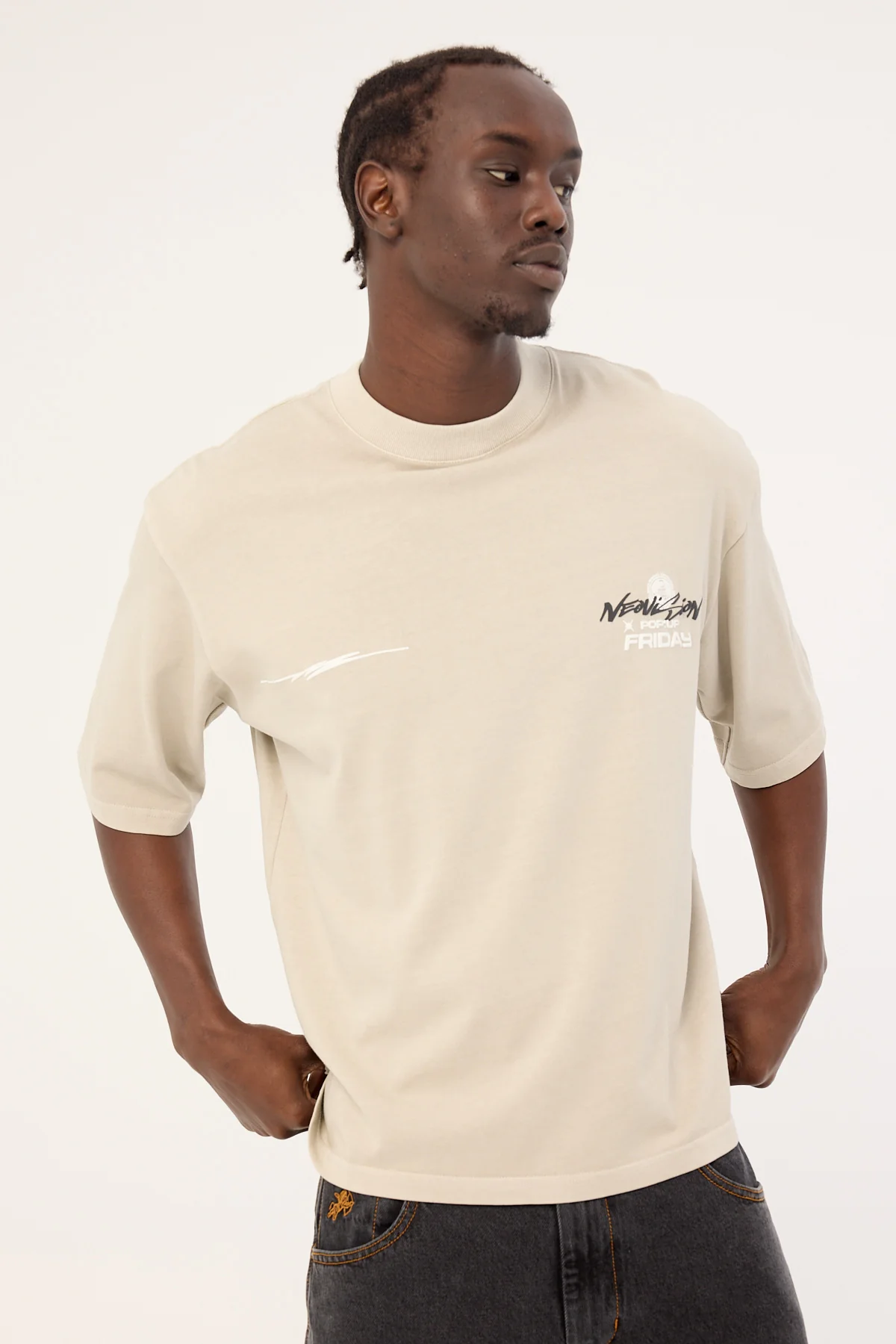 Neovision Merch Cropped Street Super Heavy Tee Washed Granite - Image 5