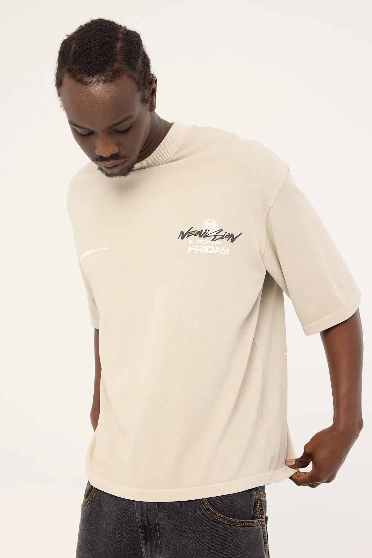 Neovision Merch Cropped Street Super Heavy Tee Washed Granite - Image 7