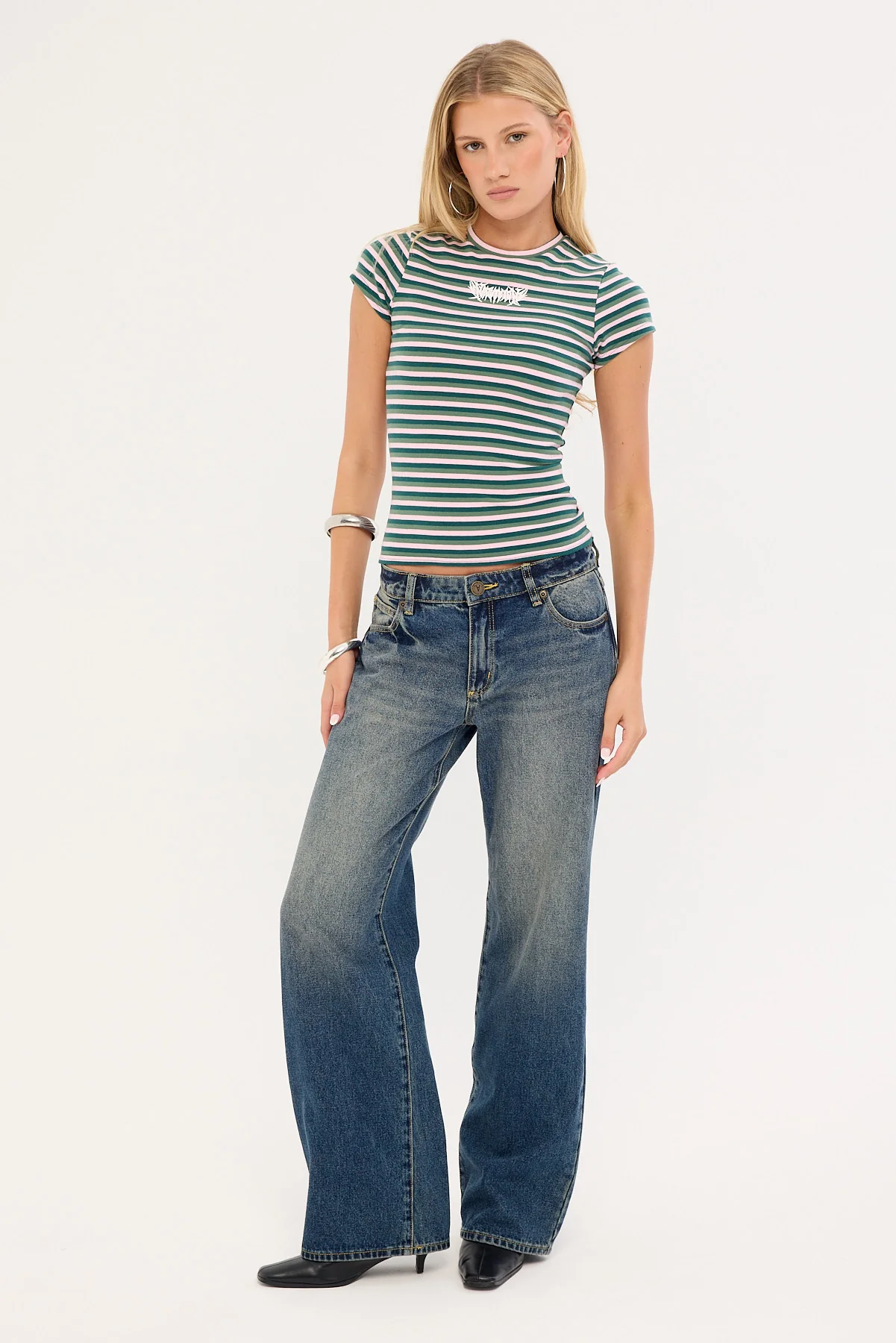 Neovision Mercy Baby Tee Pink Stripe - Image 2