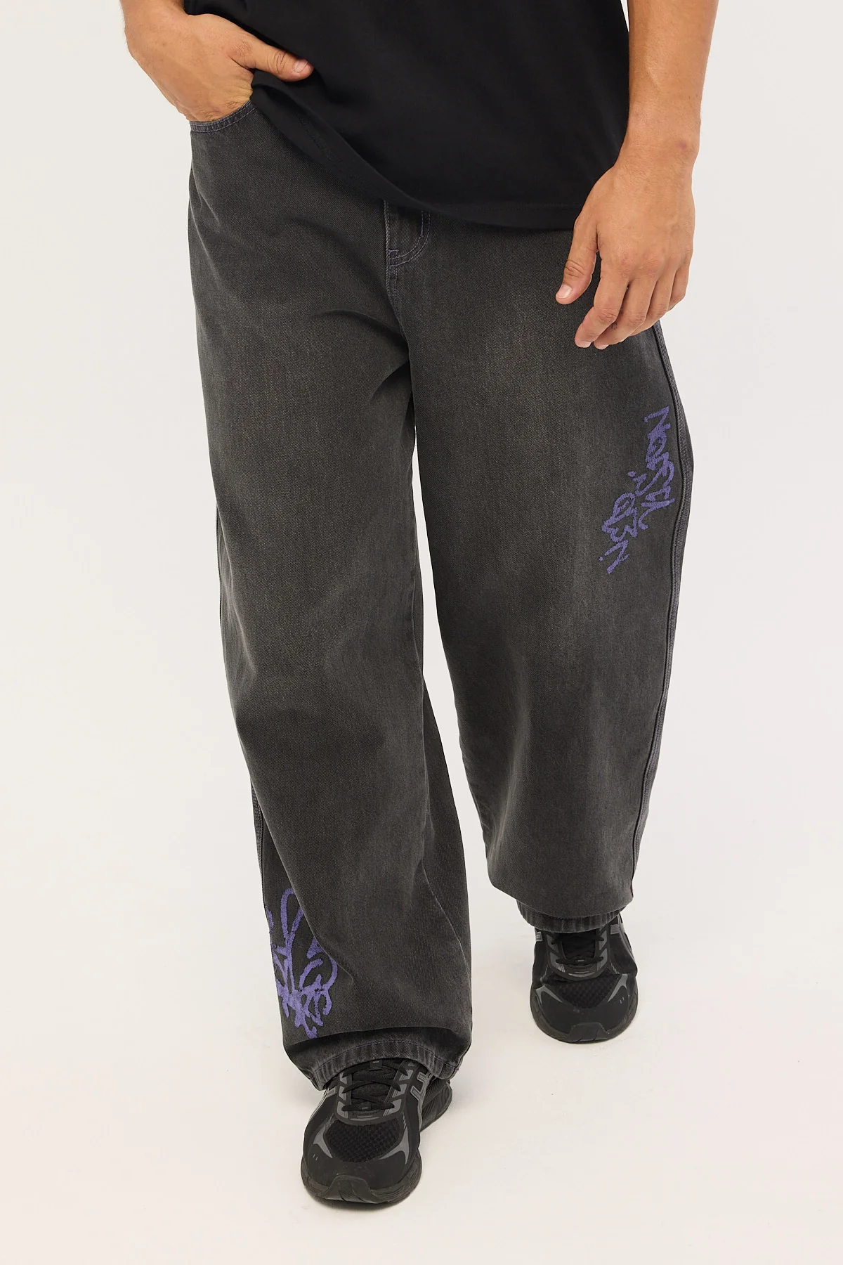 Neovision Misfit Behemoth Super Baggy Jean Ash Black - Image 2