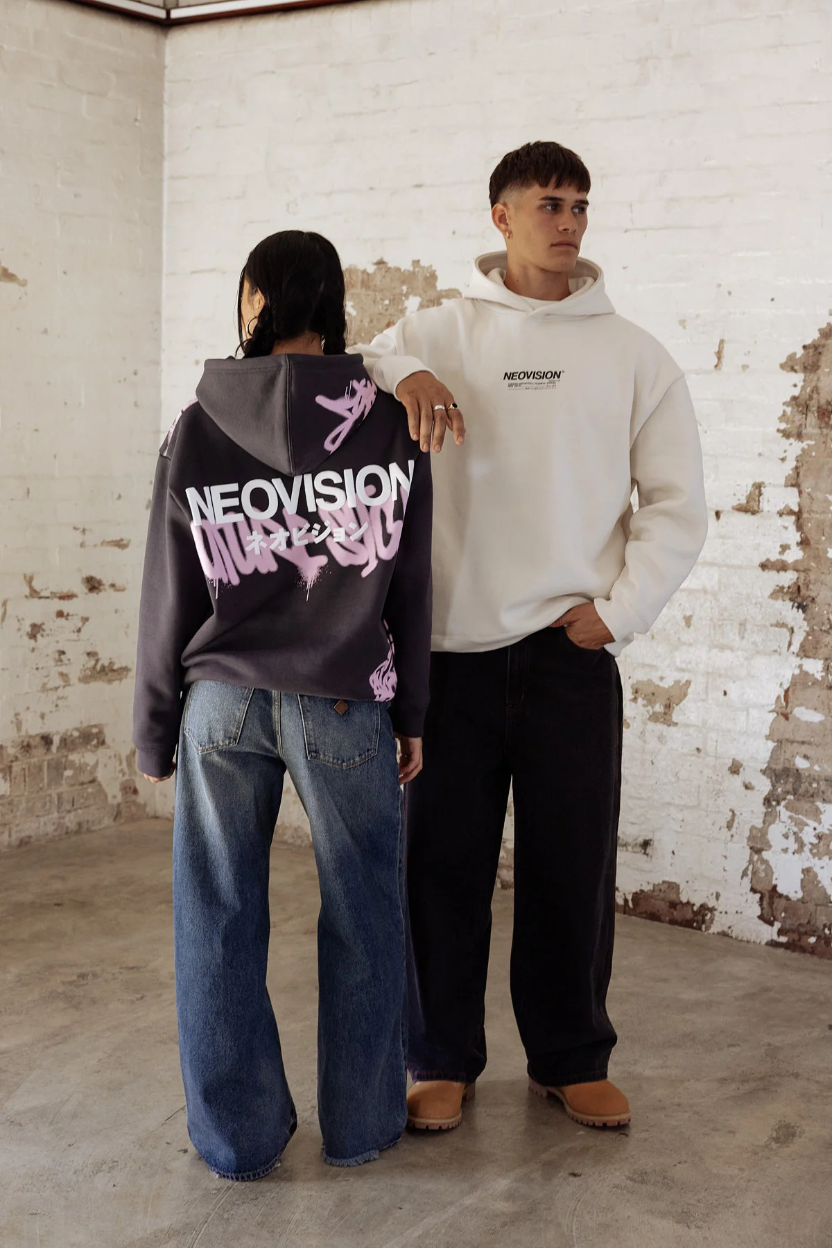 Neovision Misfit Relaxed Hoodie Washed Black - Image 9